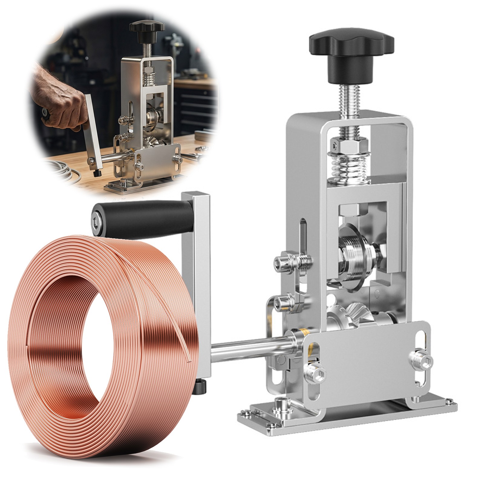 Manual Electric Wire Stripping Machine Cable Stripper Crank Scrap Copper Cutter