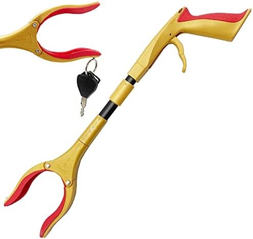 Grabber Reacher Tool - Latest Version 19 Inch Gold&Black, Foldable Pick Up Stick