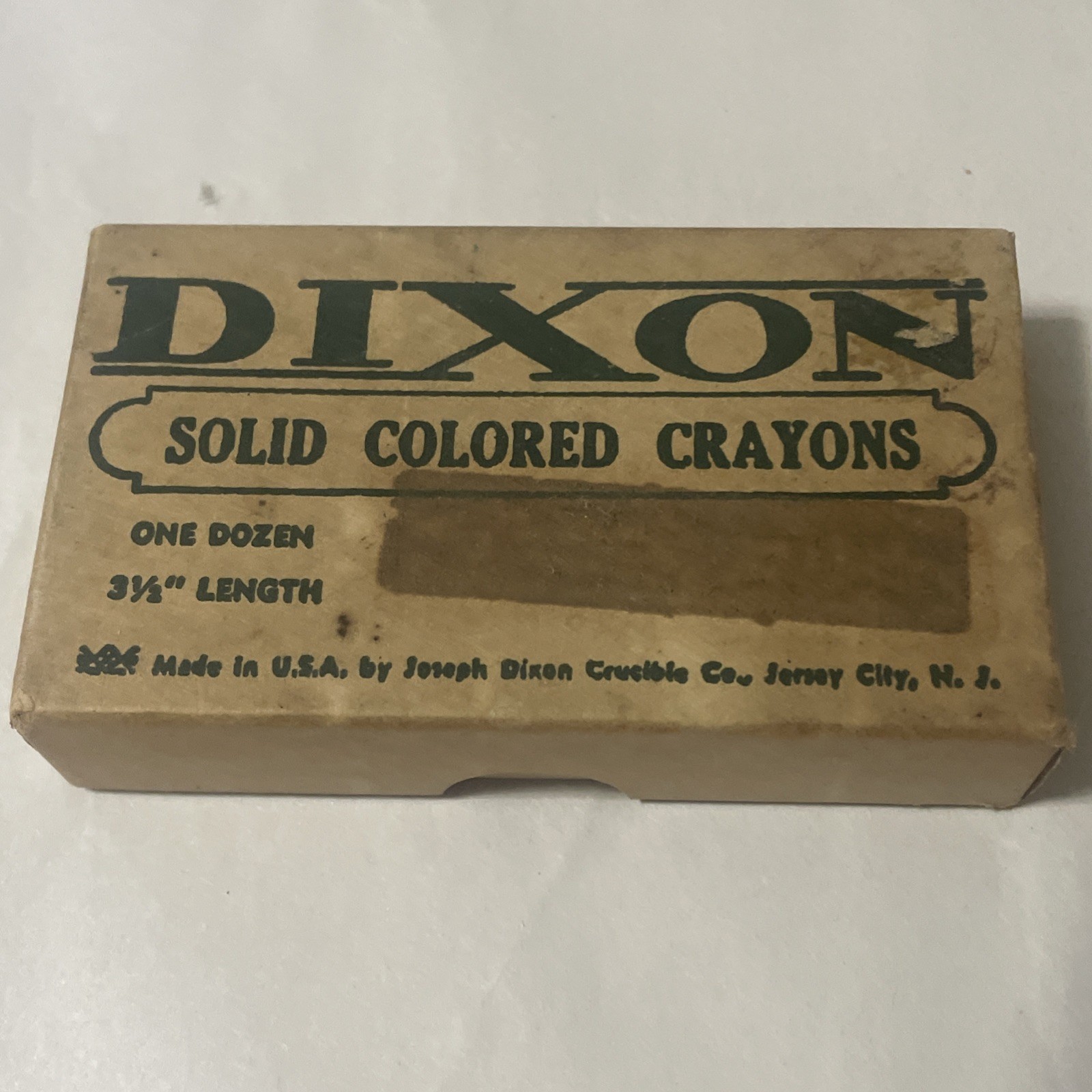 Vintage Dixon No. 1502 1/2 Crayons Orange One Dozen Never Used