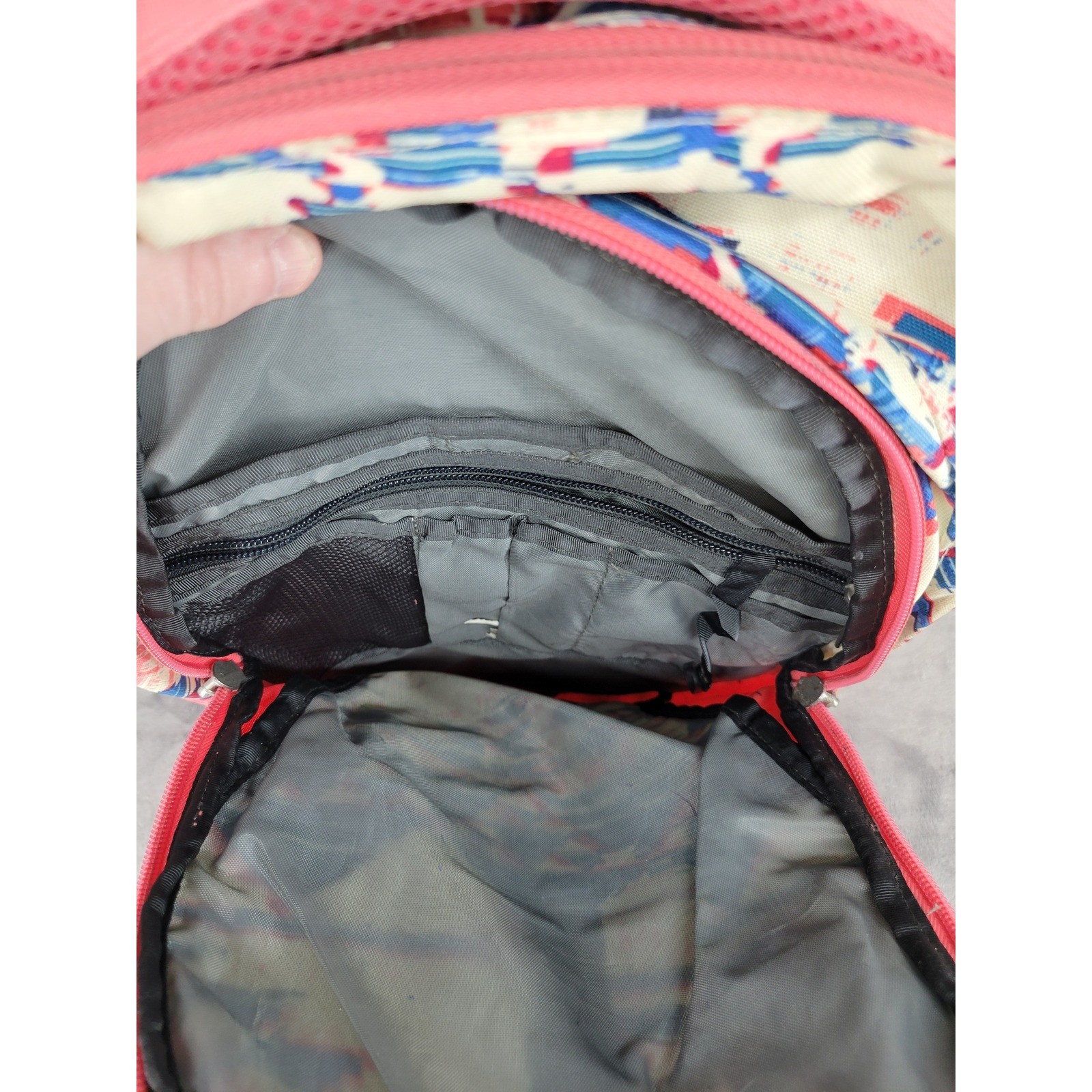 The North Face Jester Backpack Women Multicolor Print Pink Adjustable Straps