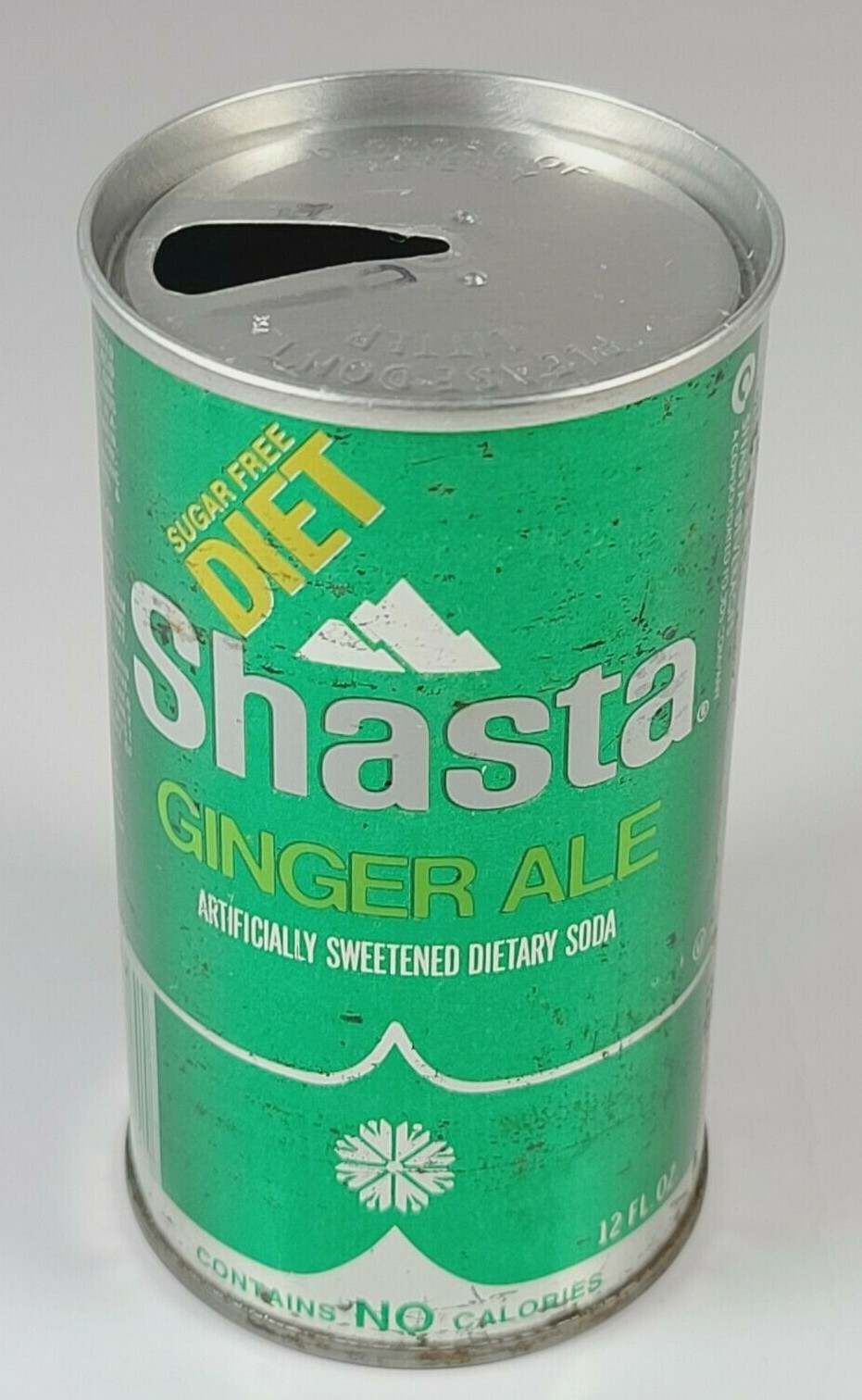 Vtg Shasta Sugar Free Diet Ginger Ale Soda Pop Can Straight Steel Hayward CA