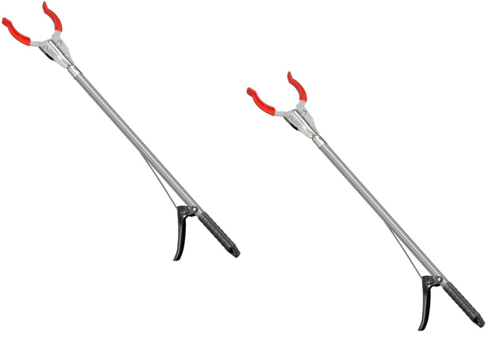 TWO! ALL METAL 36" Trash Picker Waste Pick Grabber Tool Reach Aluminum Grip Claw