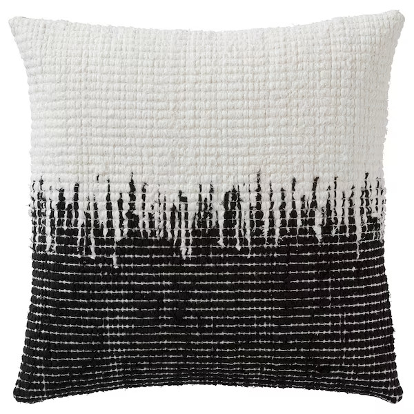 IKEA Nasselmal Cushion Cover Handmade Black/White Double Sided 20x20"  New