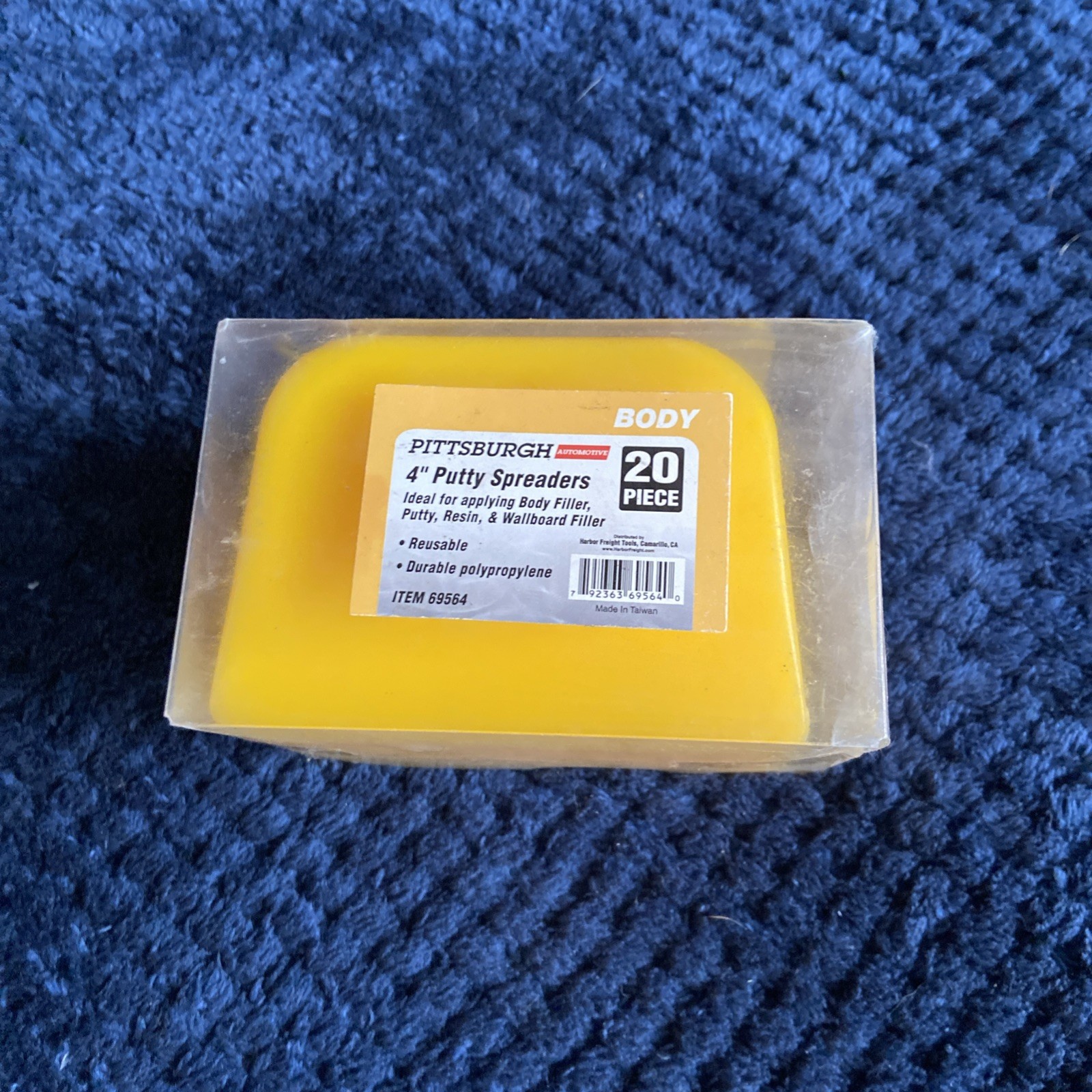 Pittsburgh Putty Spreaders (Pack of 20) - 4" Yellow Reusable Plastic (XS1)