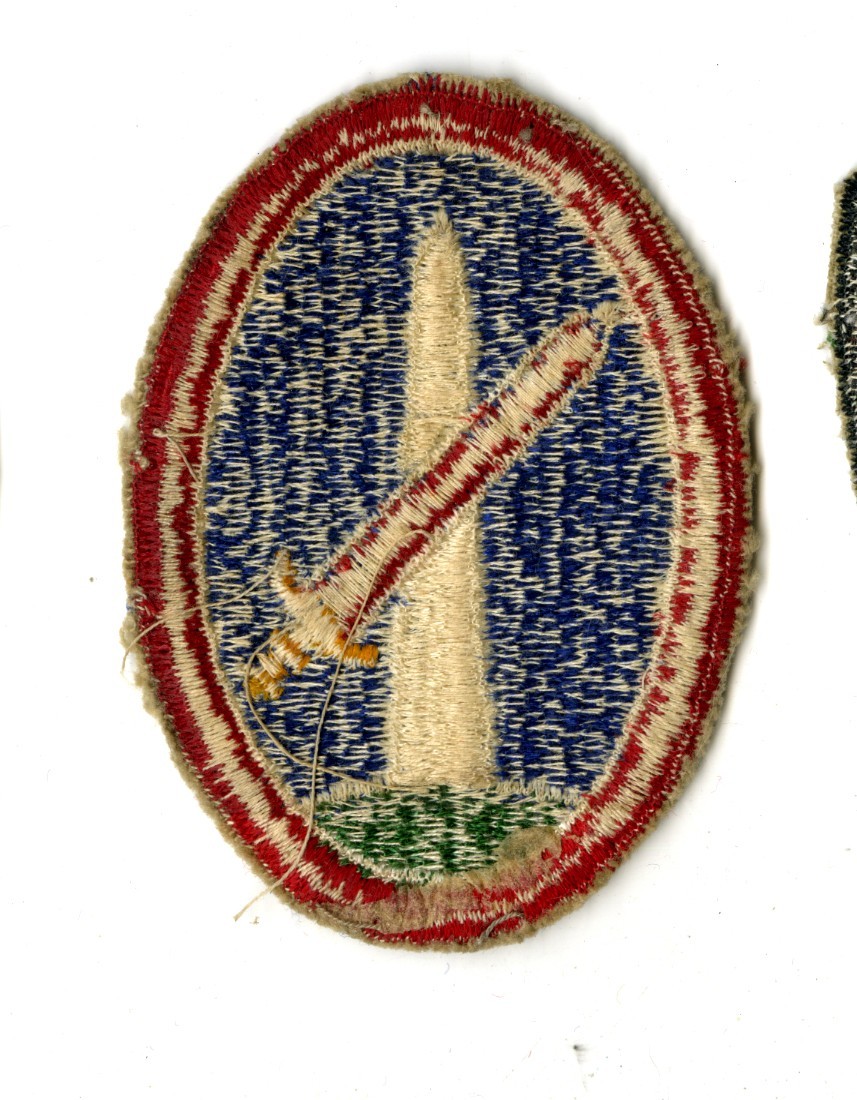 District of Washington White Back Patch WWII Vintage