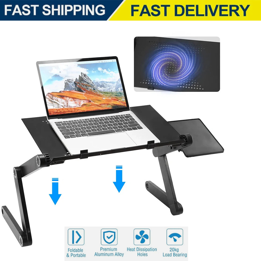 360° Adjustable Laptop Table Stand Lap Sofa Bed Tray Foldable PC Notebook Desk