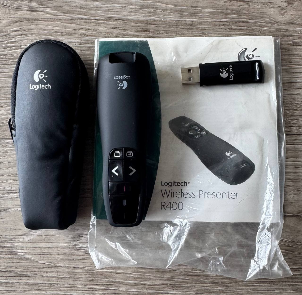 Logitech R400 Wireless Presenter Laser Pointer Remote w/ USB Receiver