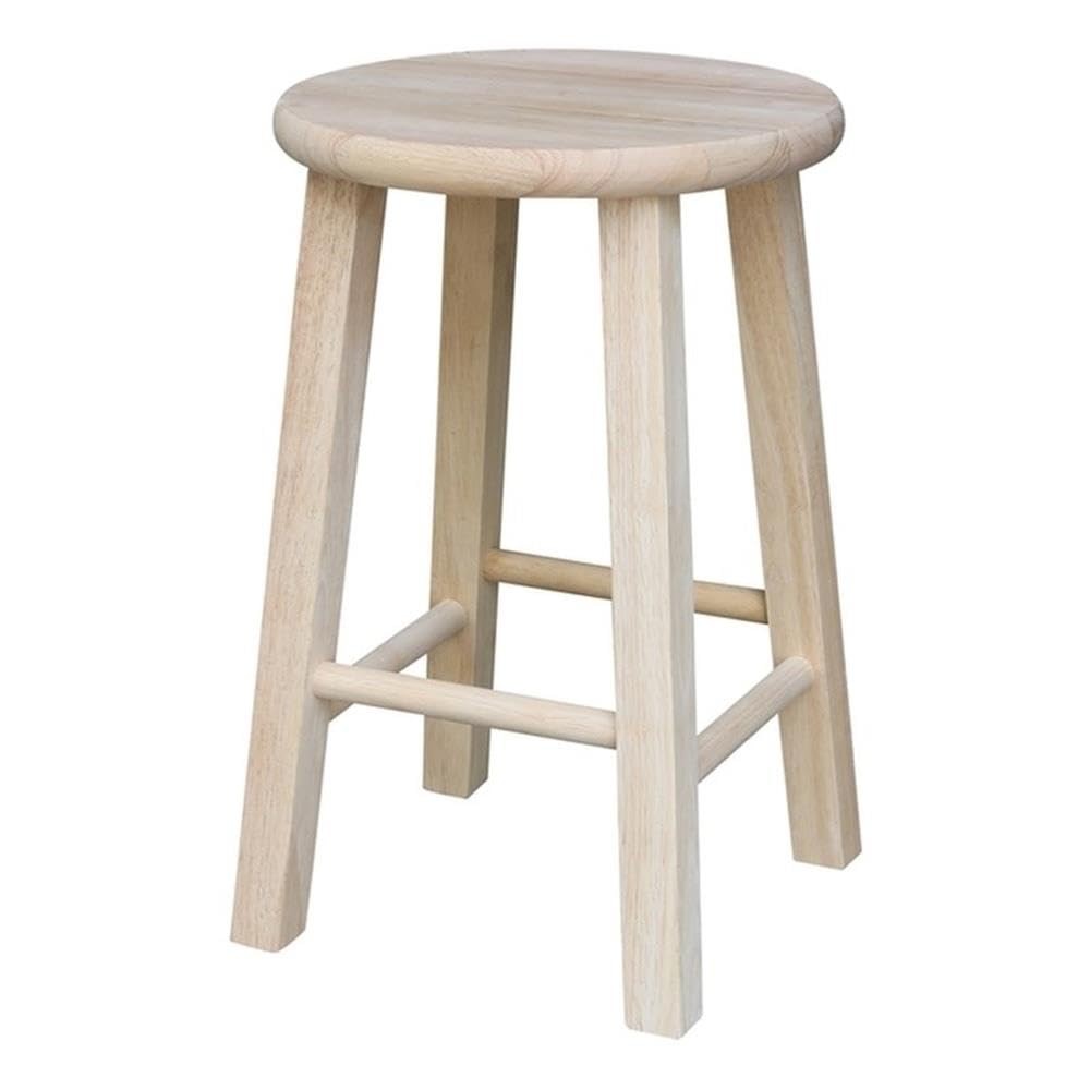 IC International Concepts, Round Top Stool-18 Seat Ht, 12W x 12D x 18H,