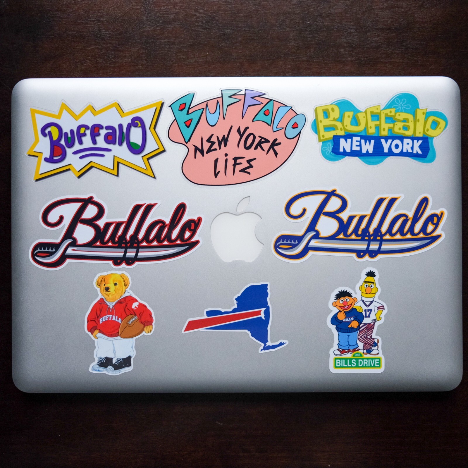Buffalo Sabres Goathead Sword Die Cut Vinyl Stickers for Hydro Flask Car Bumper