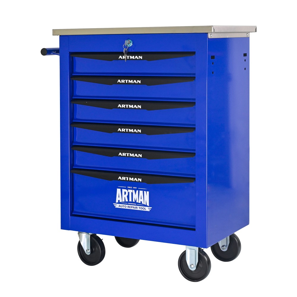 6-drawer multi-purpose tool cart with lockable toolbox suitable for garage&homes