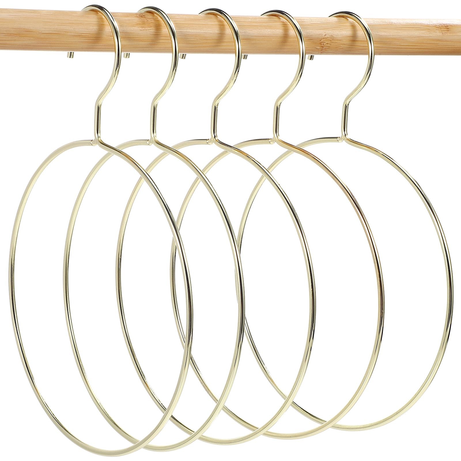 Round Clothes Hangers Metal Scarf Organizer Circular Holder Closet 10x7 Inch