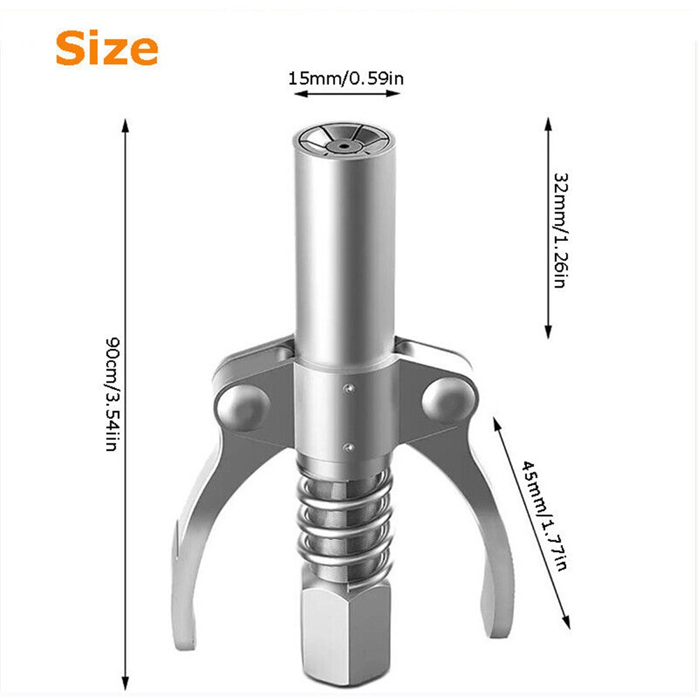 Grease Tool Coupler Quick Lock and Release Double Handle 10000 PSI High Pressure