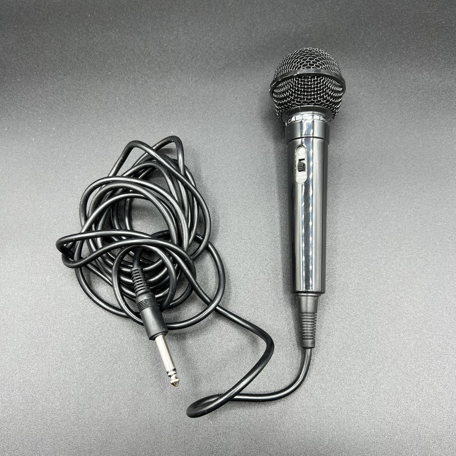 Casio Wired Unidirectional Dynamic Microphone 600 Ohm 1/4 Plug Tested