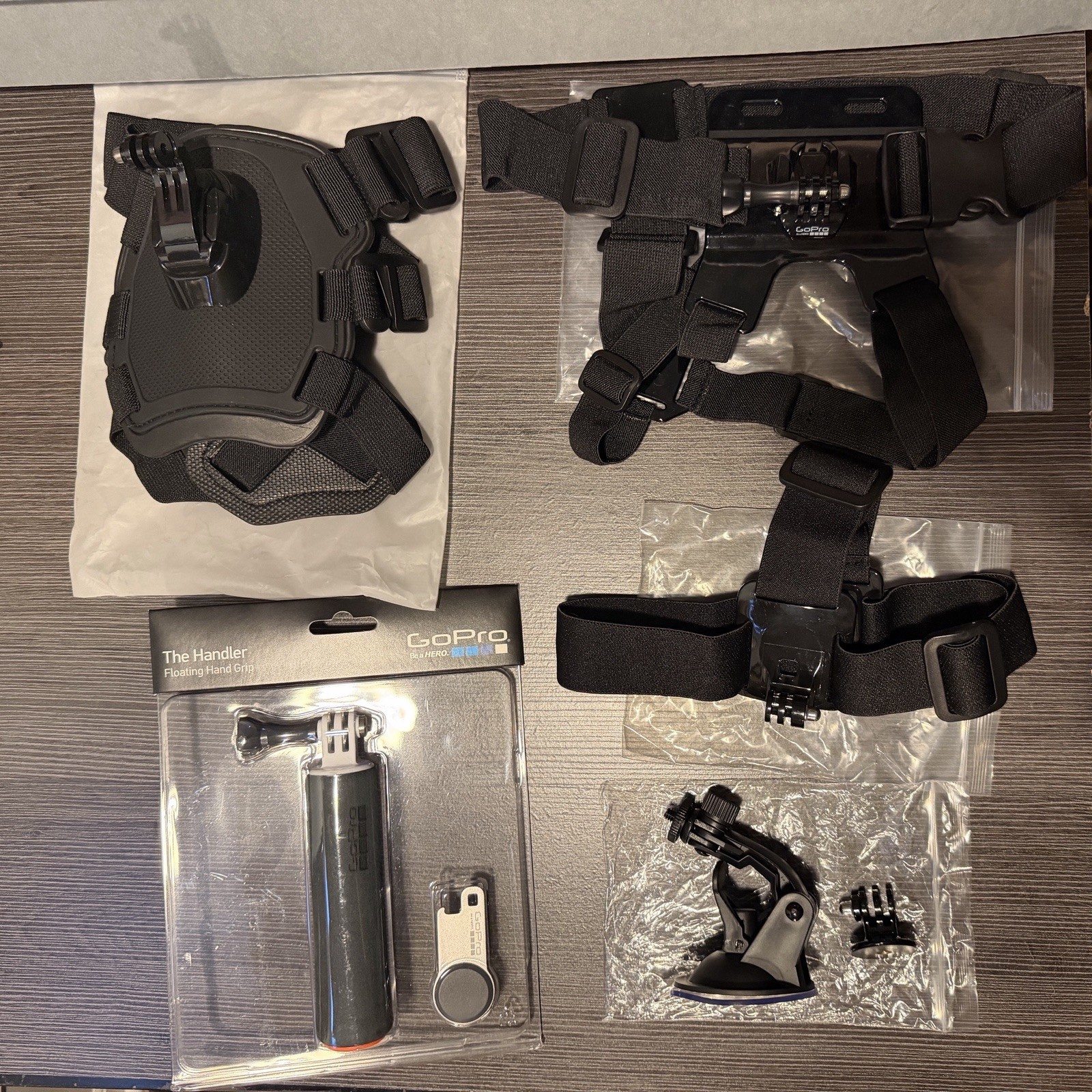 Go Pro Accessory Lot Bundle Chest Head Car Dog Float Hand Grip