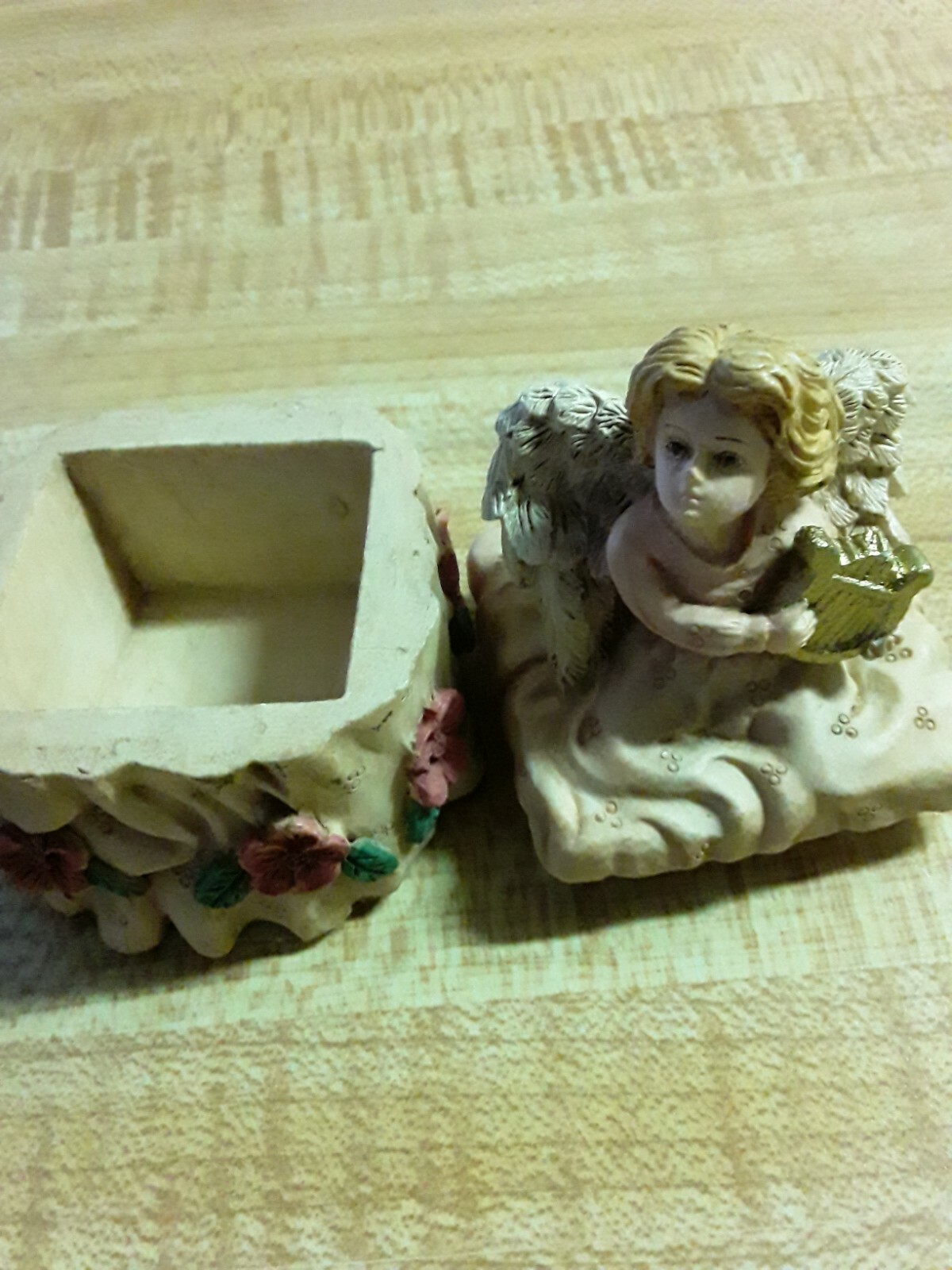 Vintage 2 Small Jars Pearl Painted! Rare!