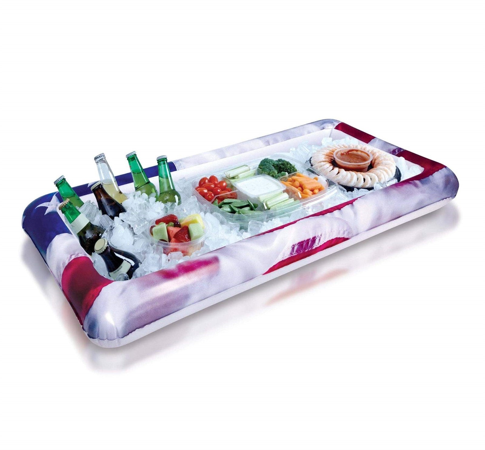 US Flag Inflatable Buffet Cooler 48" American 4th of July Pool Candy Party