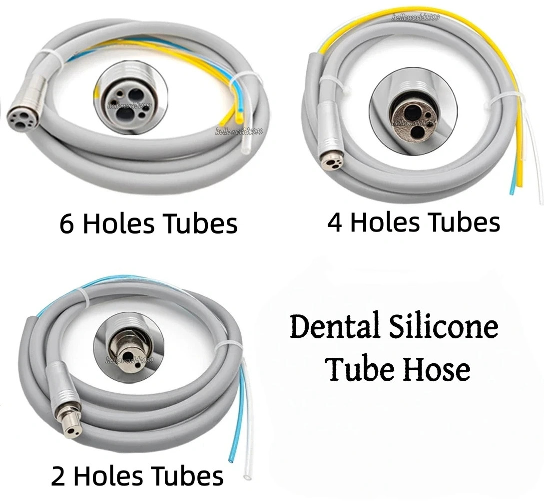 Dental Silicone Tubing Hose Air Turbine Motor Handpiece Connector 2/4/6 Holes