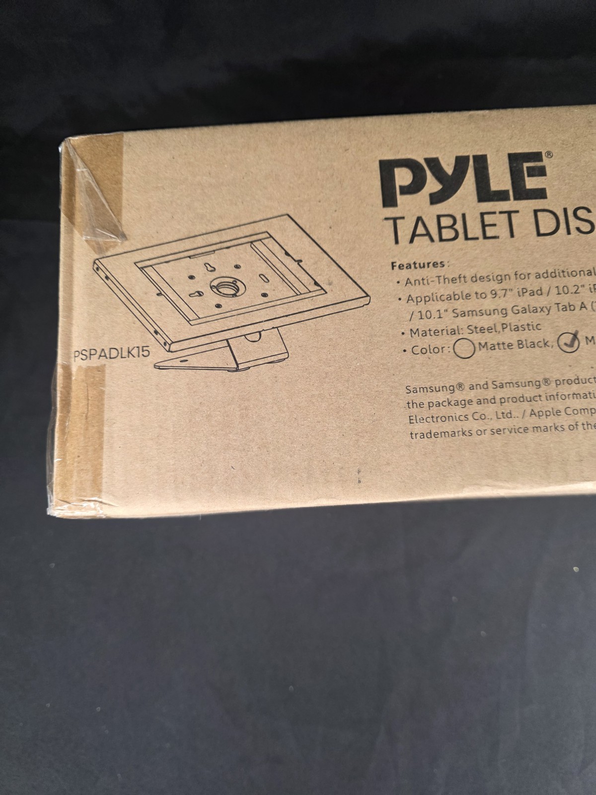 Pyle Anti-Theft Countertop Tablet Kiosk Stand, PSPADLK15 matte White new.