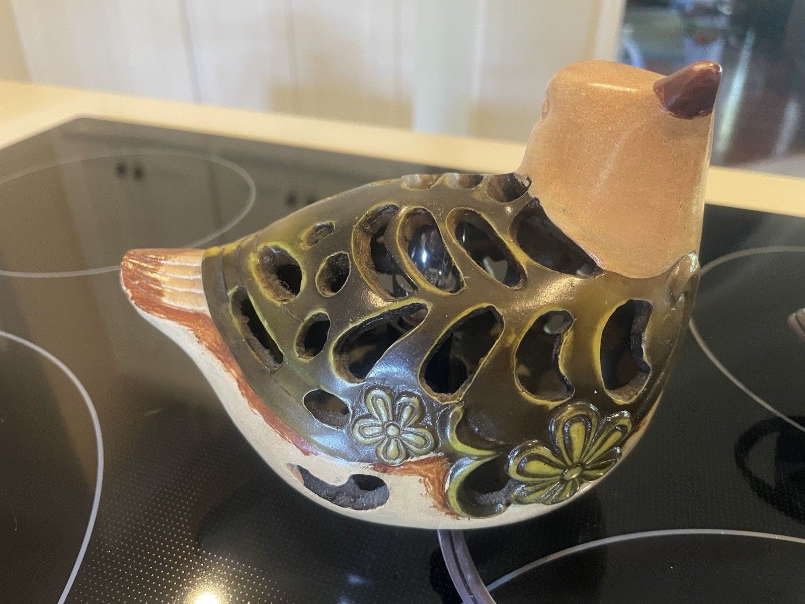 Ceramic bird lamp/nightlight