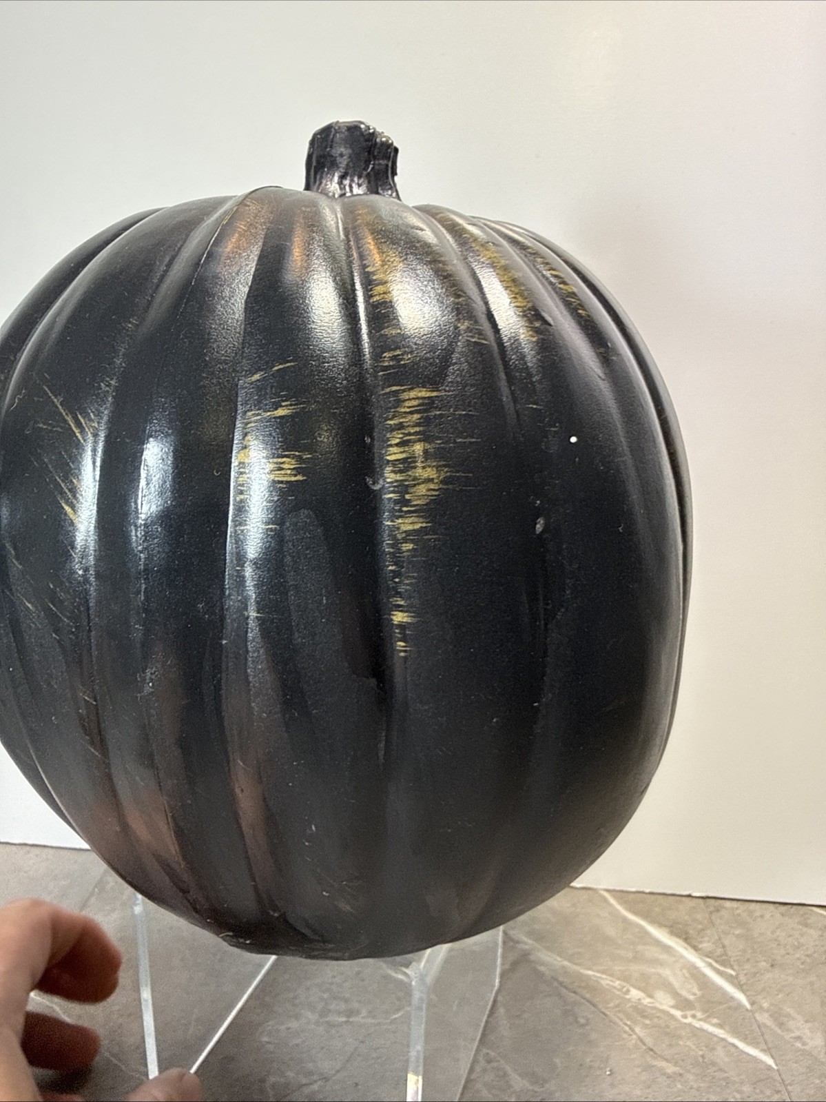 Gemmy Motion Activated Fortune Teller In Black Pumpkin Talking Color Changing 9”
