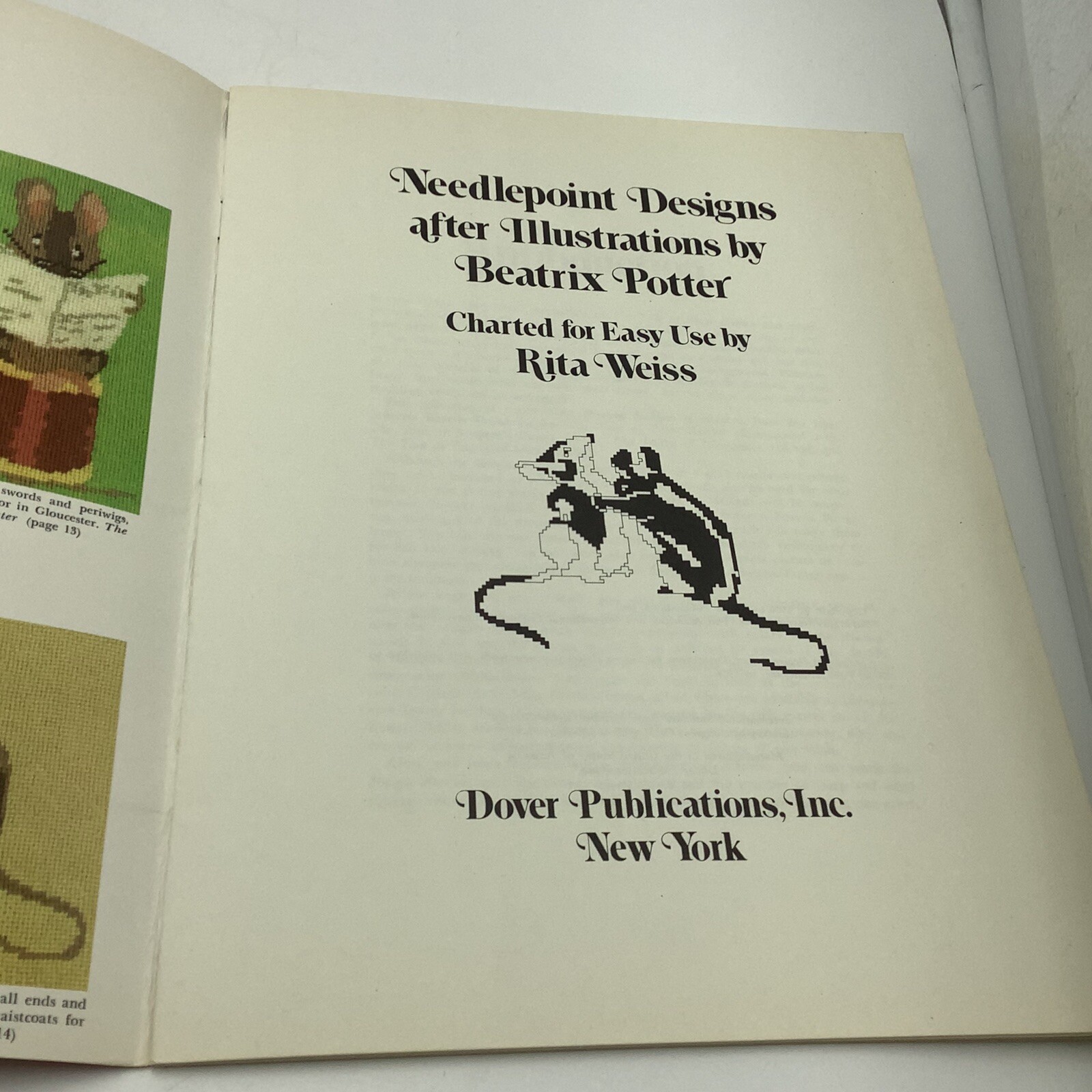Needlepoint Designs after Illustrations by Beatrix Potter Vintage Pattern Book