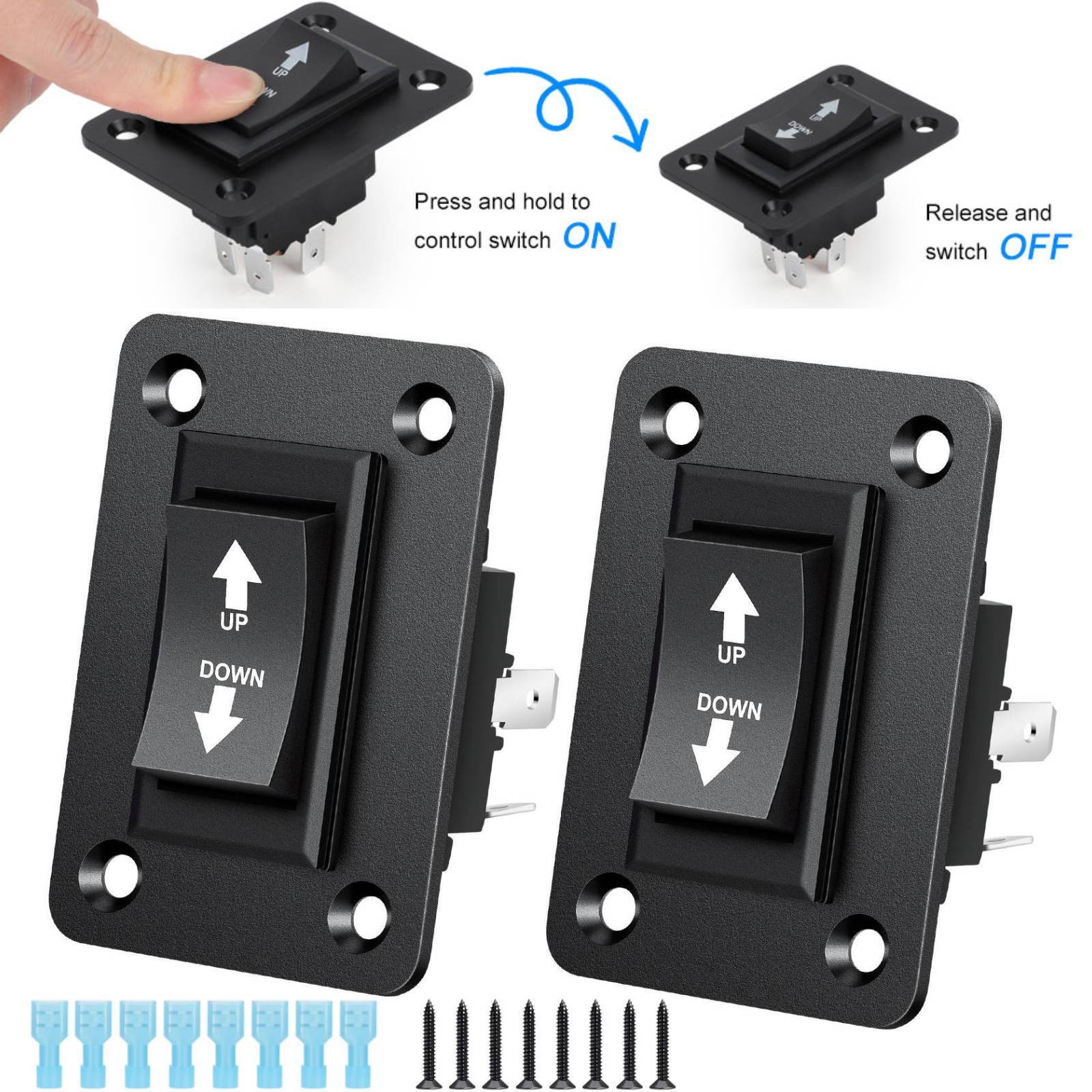 30A DPDT Momentary Reverse Switch Up Down Polarity Reverse Switch for Trailer 4x