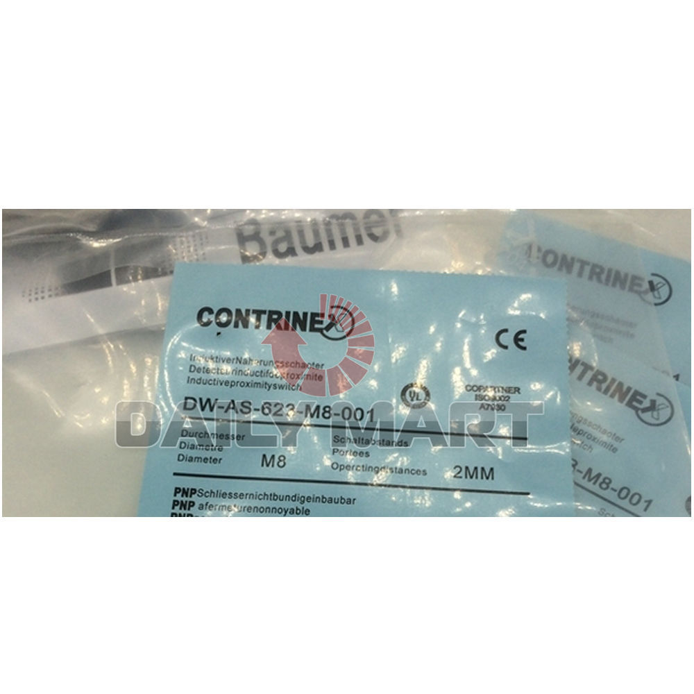 New Contrinex DW-AS-623-M8-001 Inductive Proximity Sensor DWAS623M8001 3-Pin M8