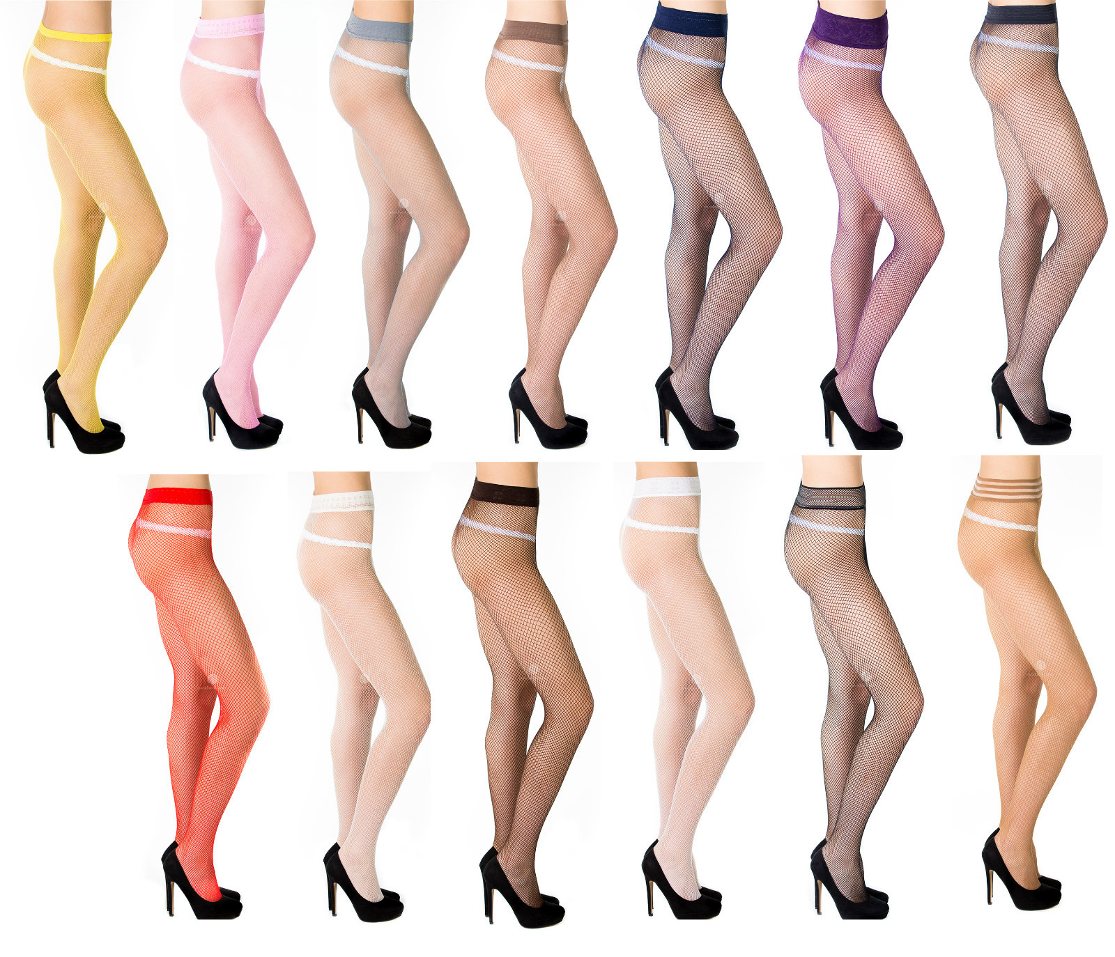 Sexy Ladies Fishnet Tights by Sentelegri - 14 Various Colours , Size S,M,L,XL