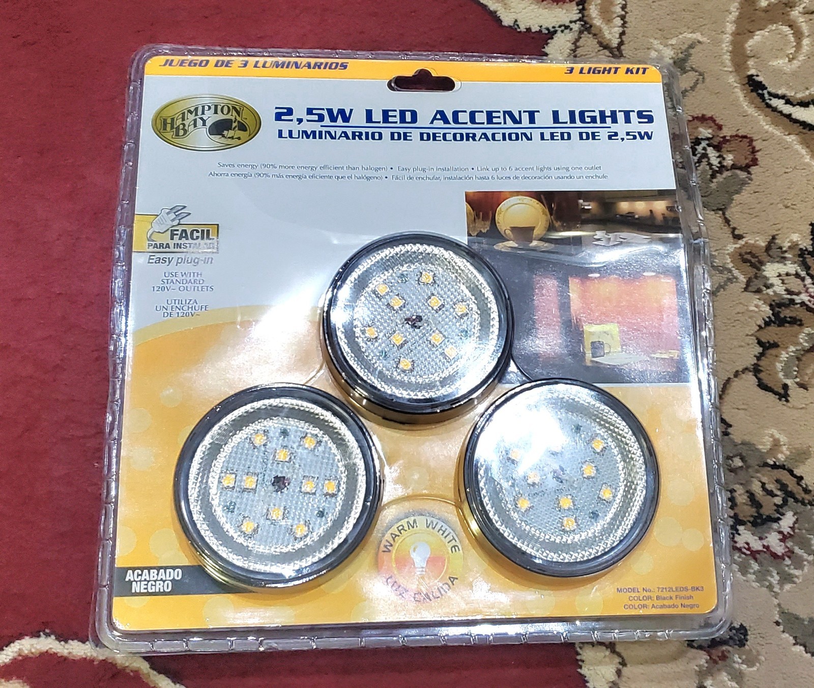 Hampton Bay 3-Light LED Accent Light Kit model 7212LEDS