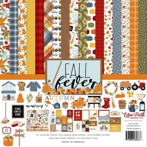 ECHO PARK "FALL FEVER 12X12 PAPER PACK  AUTUMN FALL  SCRAPJACK"S PLACE