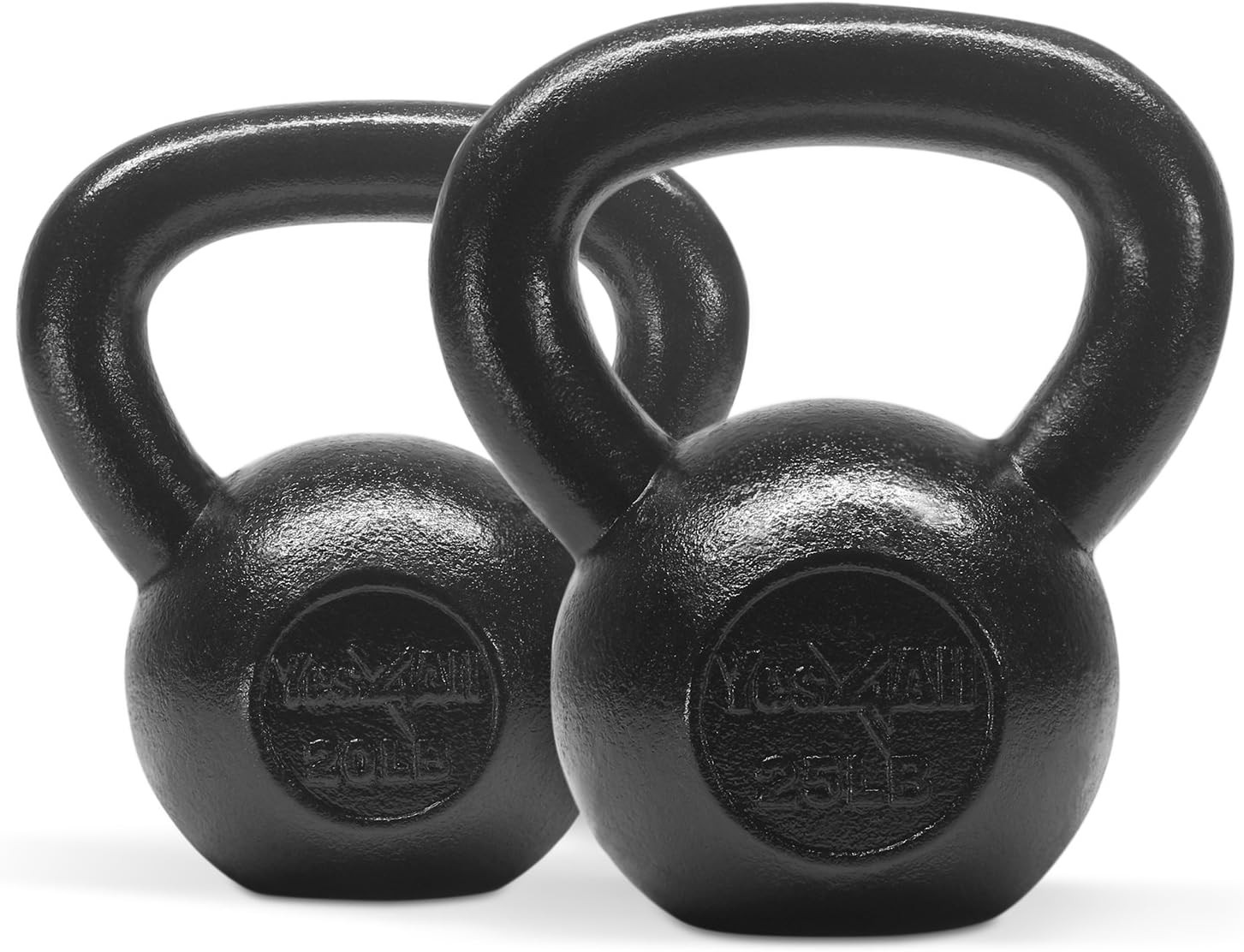 Kettlebell Sets,  20 - 25 LB Cast Iron Strength Training Kettlebells, Wide Handl