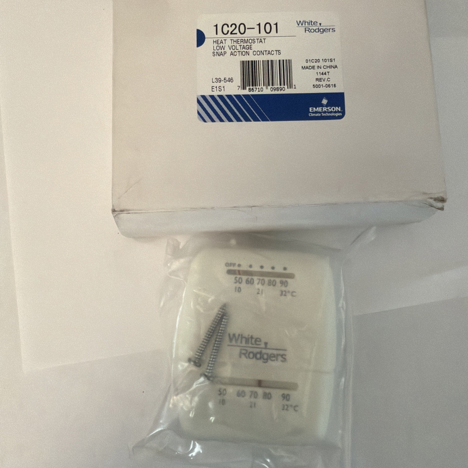 White-Rodgers 1C20-101 Single Stage (1H/0C) Economy Mechanical Thermostat