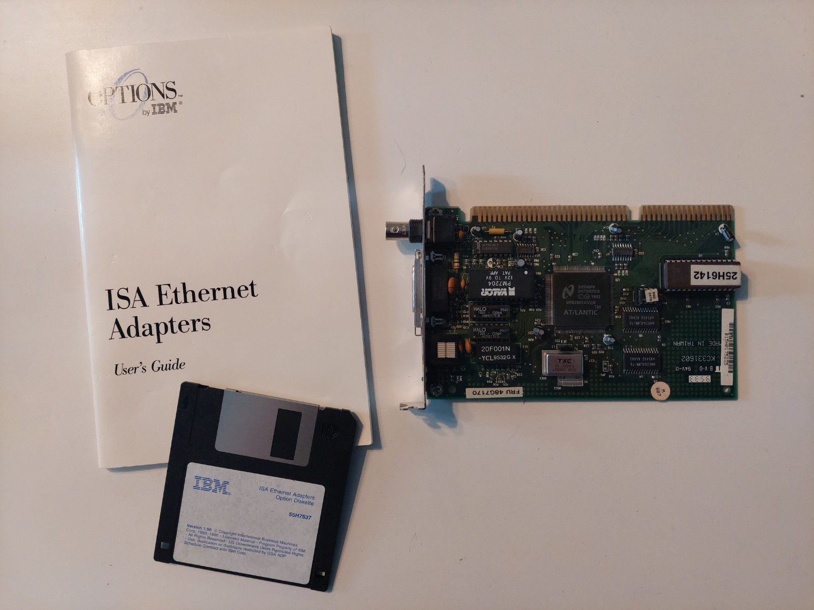 Vintage IBM ISA Ethernet Adapter 55H7537 - Untested (0023)