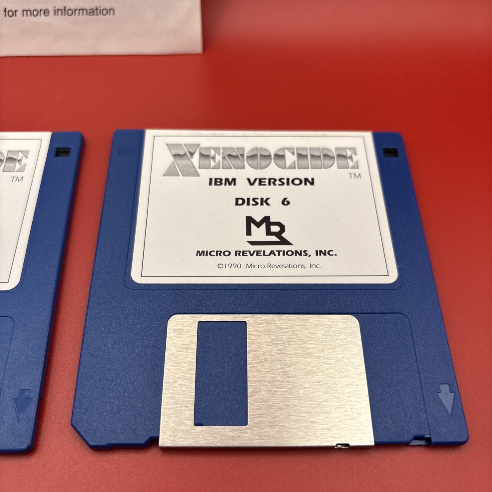 Xenocide 3.5 Floppy Vintage Computer Game (original) Disk 5&6 & Reference Card