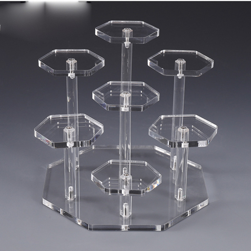 Clear Acrylic Display Rack Stand Store Shelf for Cup Toy Jewelry Ring Ornament