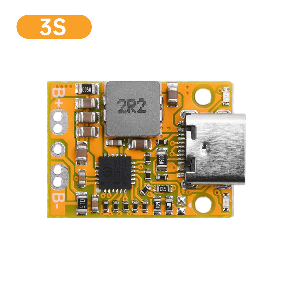2S 3S Li-ion Battery Charging Module Type-C QC Fast Charging w/ Indicator Light