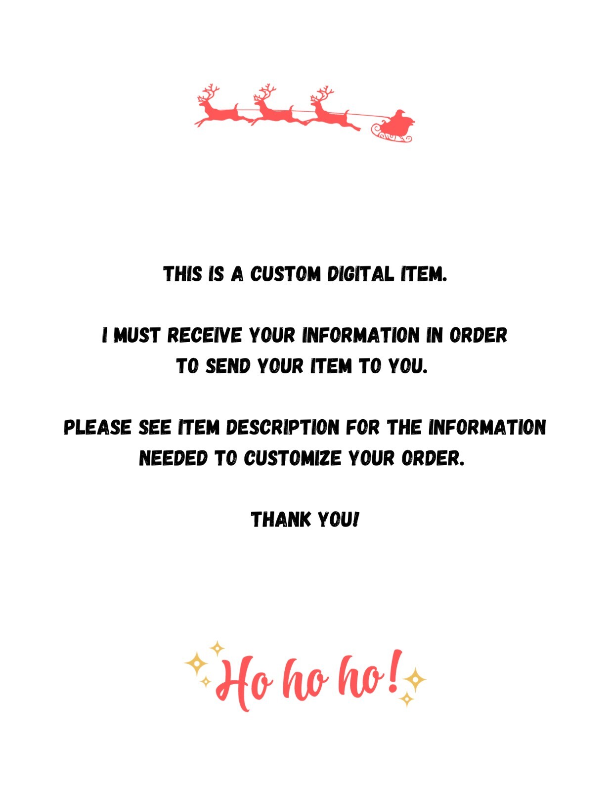 Personalized Letter from Santa Claus - Snowy Reindeer - Christmas - Printable