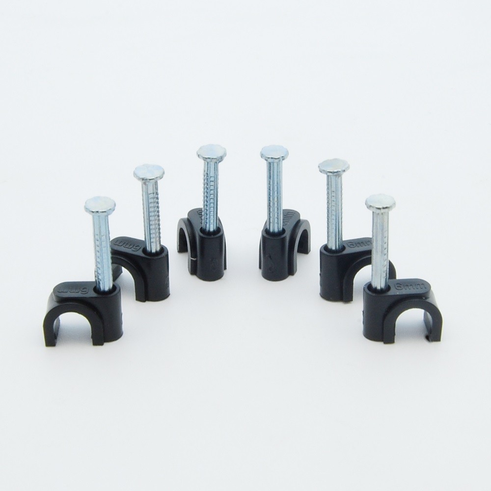 5 Pack of Nail-in Clip for RG59 Black 100pack