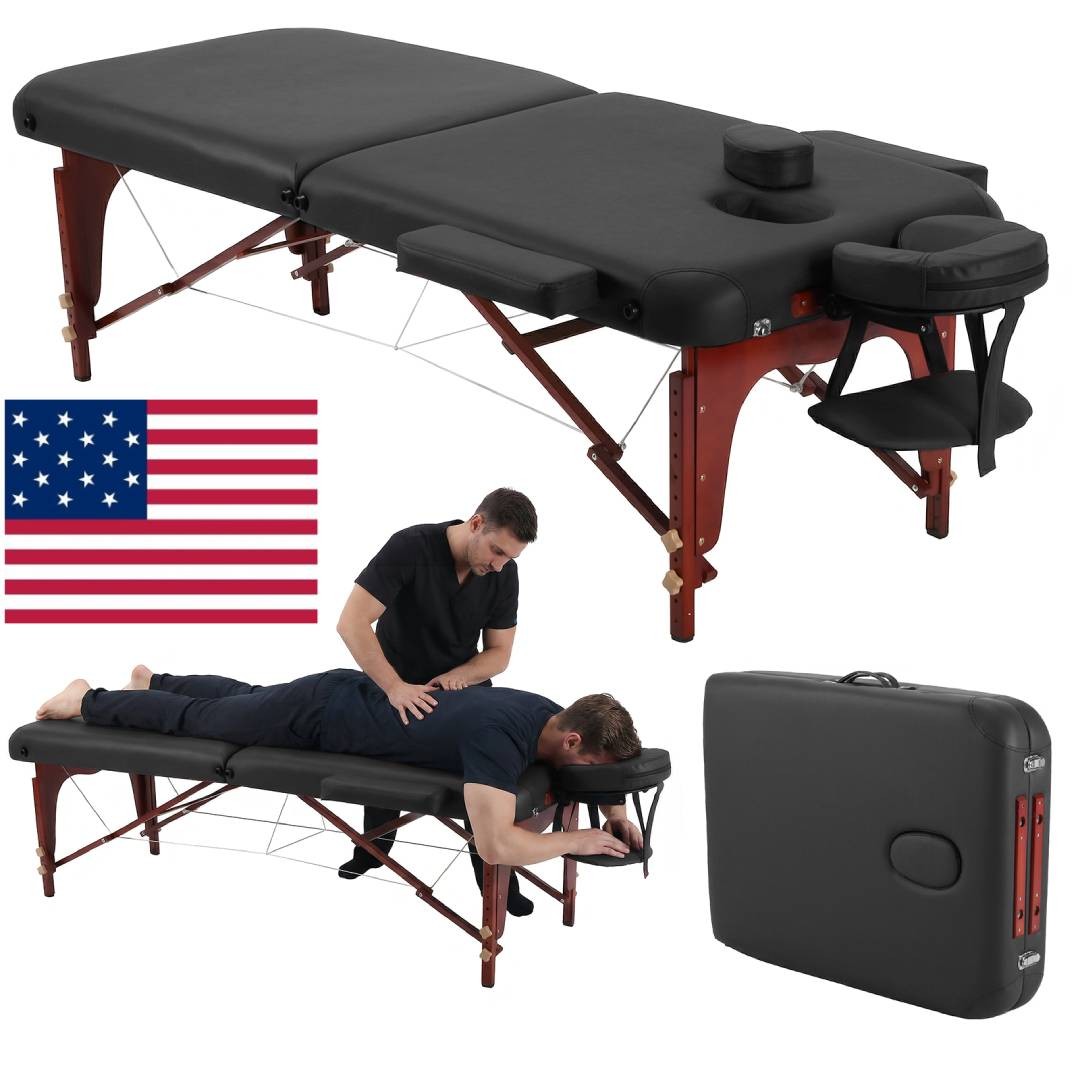 73" Professional Massage Table Portable 2 Folding Lightweight Facial Salon Spa