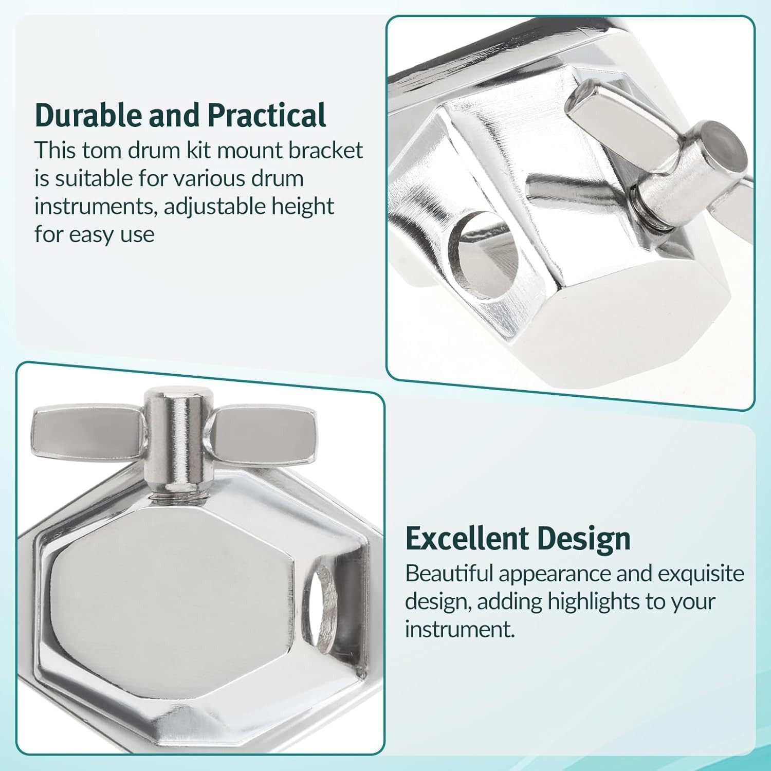Premium Drum Set, 3Pcs Floor Tom Drum Leg Bracket Mount Practical Drum Set Parts