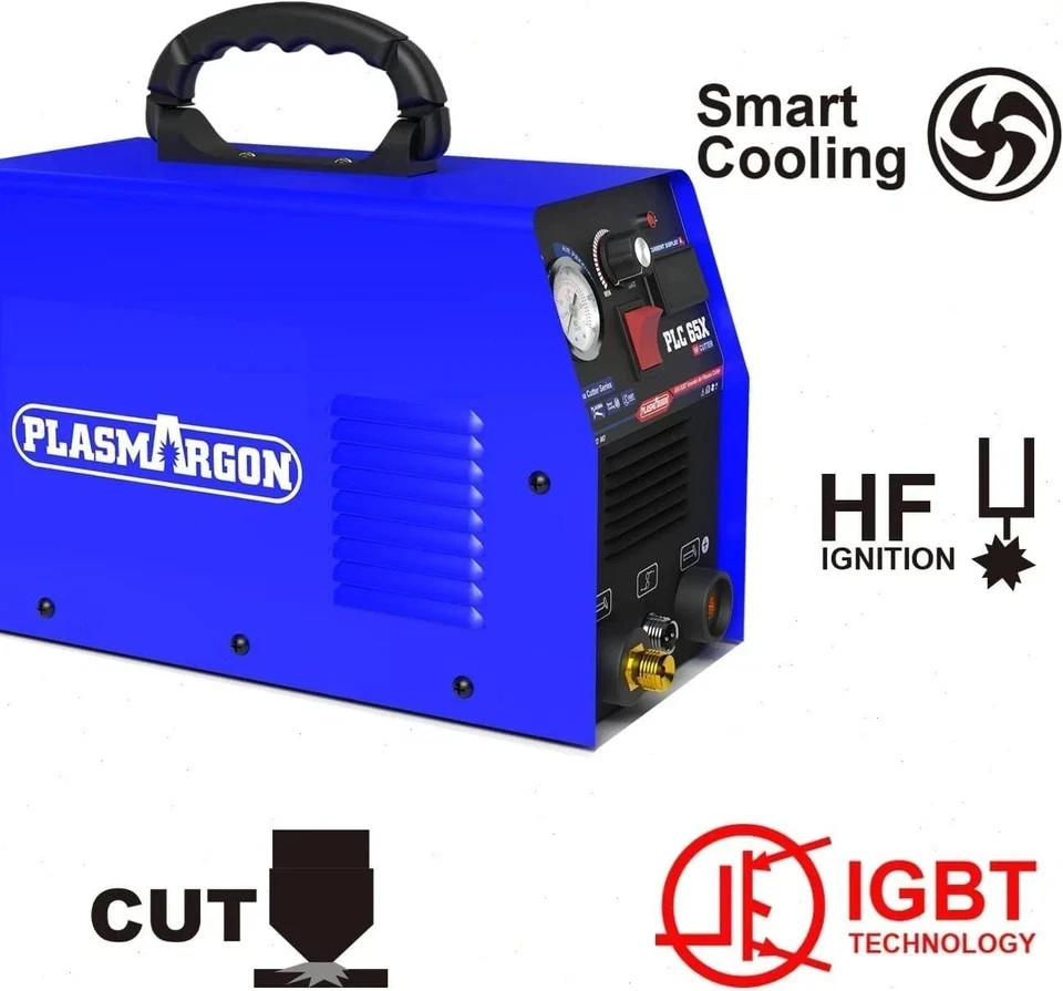 PLC65X 110V/220V 65A Plasma Cutter Machine Pilot Arc IGBT Inverter LED Display