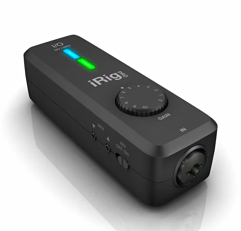 IK Multimedia iRig Pro I/O USB Audio Interface 24-bit/96kHz XLR MIDI 48V