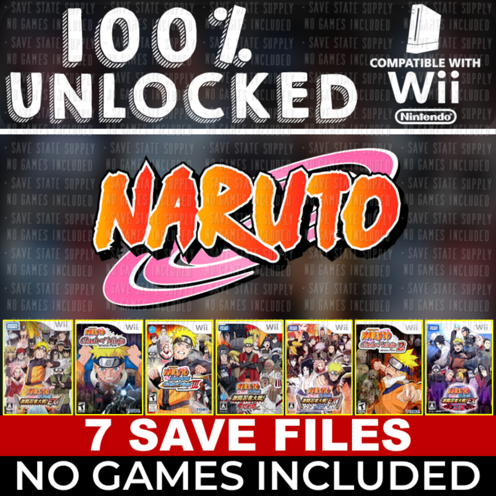 Naruto Shippuden Custom Order Wii GameCube Castlevania