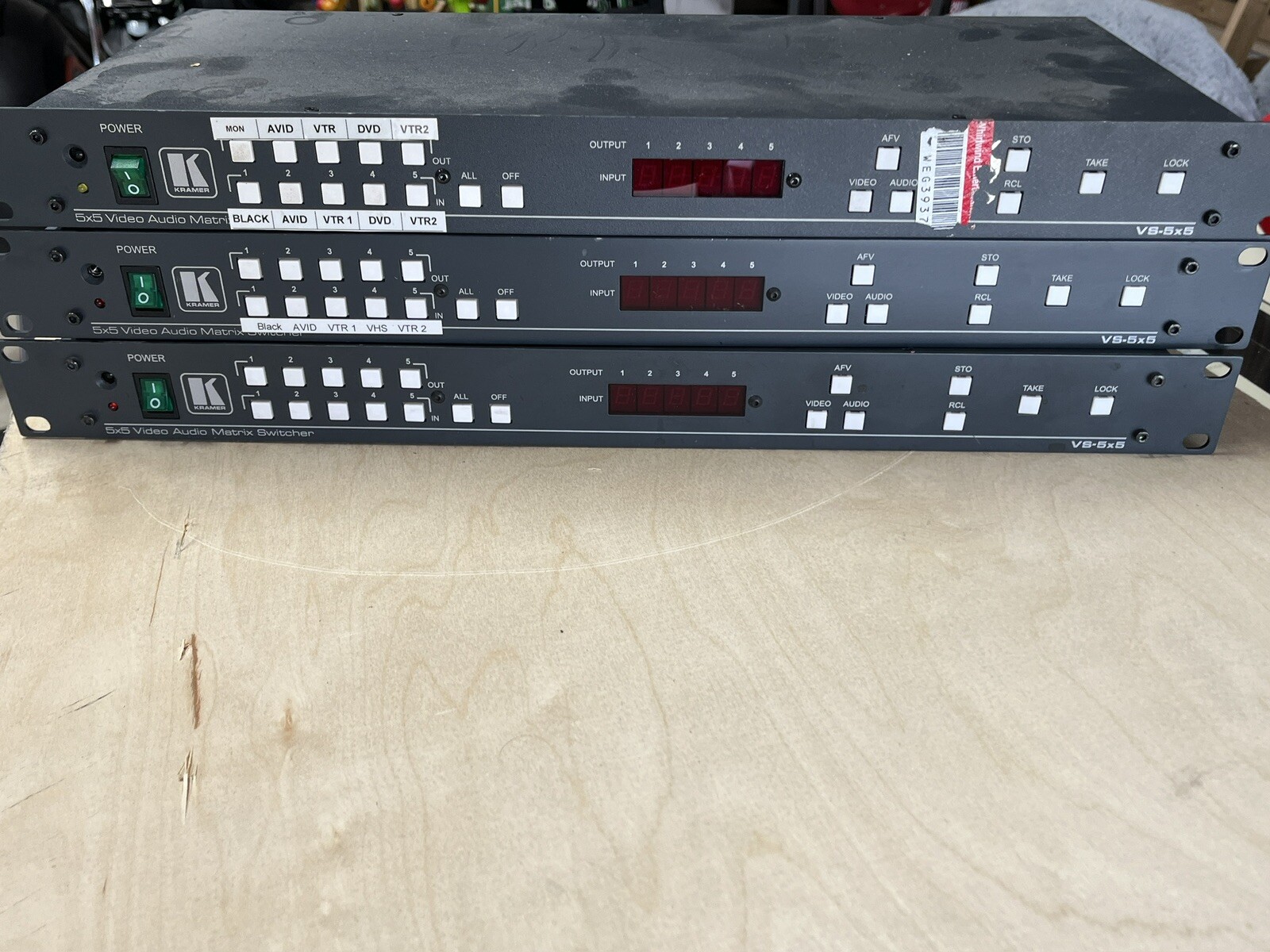 Kramer VS-5x5 Audio Matrix Switcher - 3 Bundle Power Tested