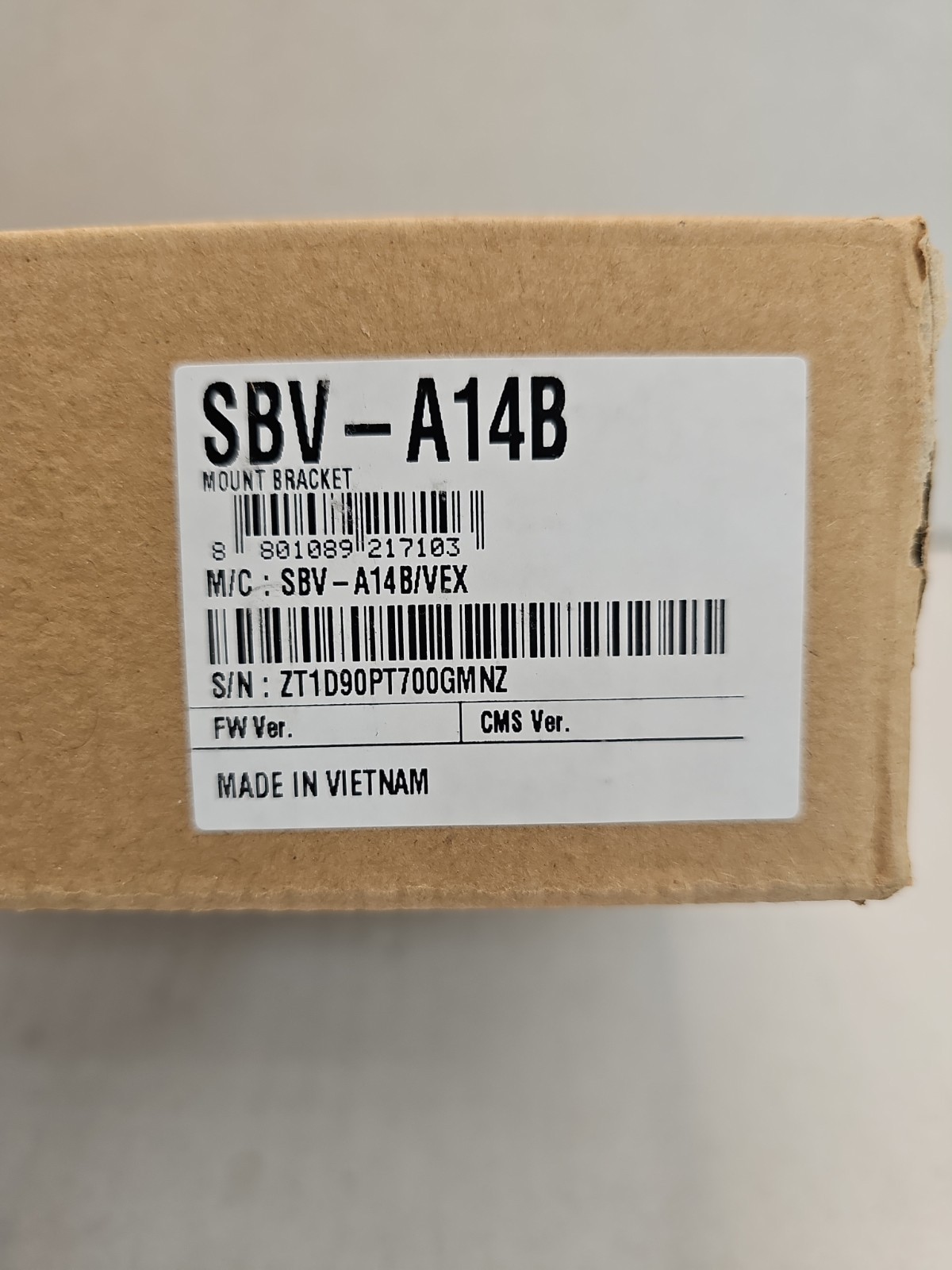 Hanwha Vision SBV-A14B Mounting Box Bracket for camera