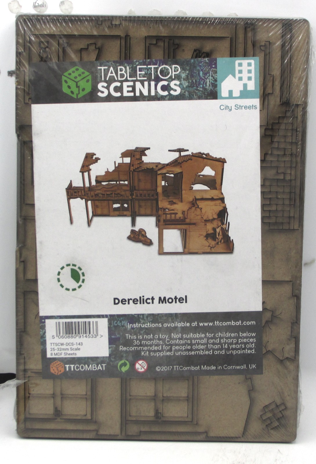 TTCombat TTSCW-DCS-143 Derelict Motel (City Streets) Hotel Ruins Terrain Kit