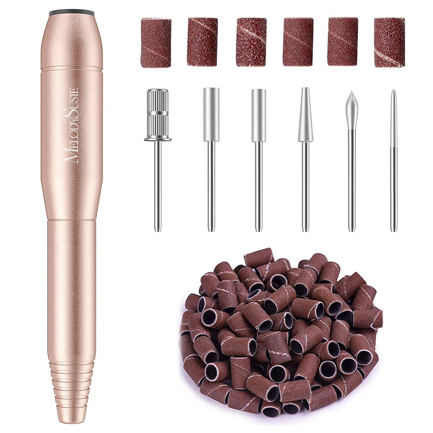 Pen-Shaped Portable Nail Drill with AC Adapter, PC120B 20000RPM Electric File wi