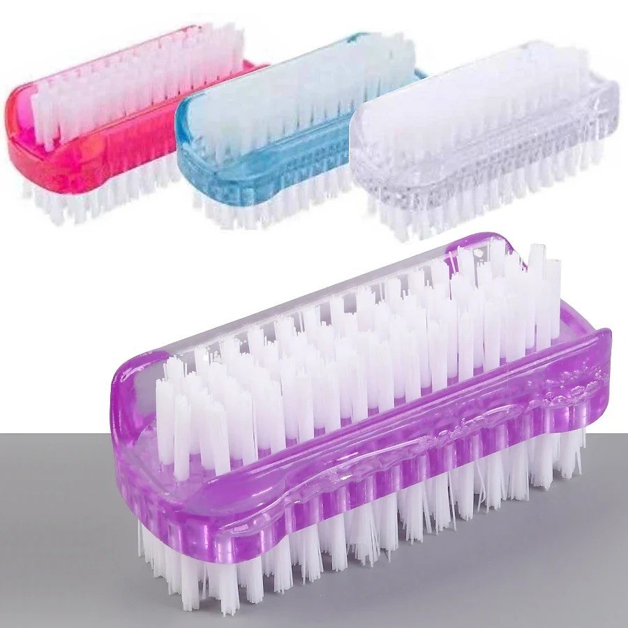 Double Sided Nail Brush Manicure Pedicure Cleaning Tool for Nails