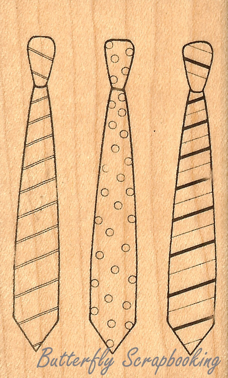 Modern Ties, Wood Mounted Rubber Stamp JUDIKINS - New, 3620E