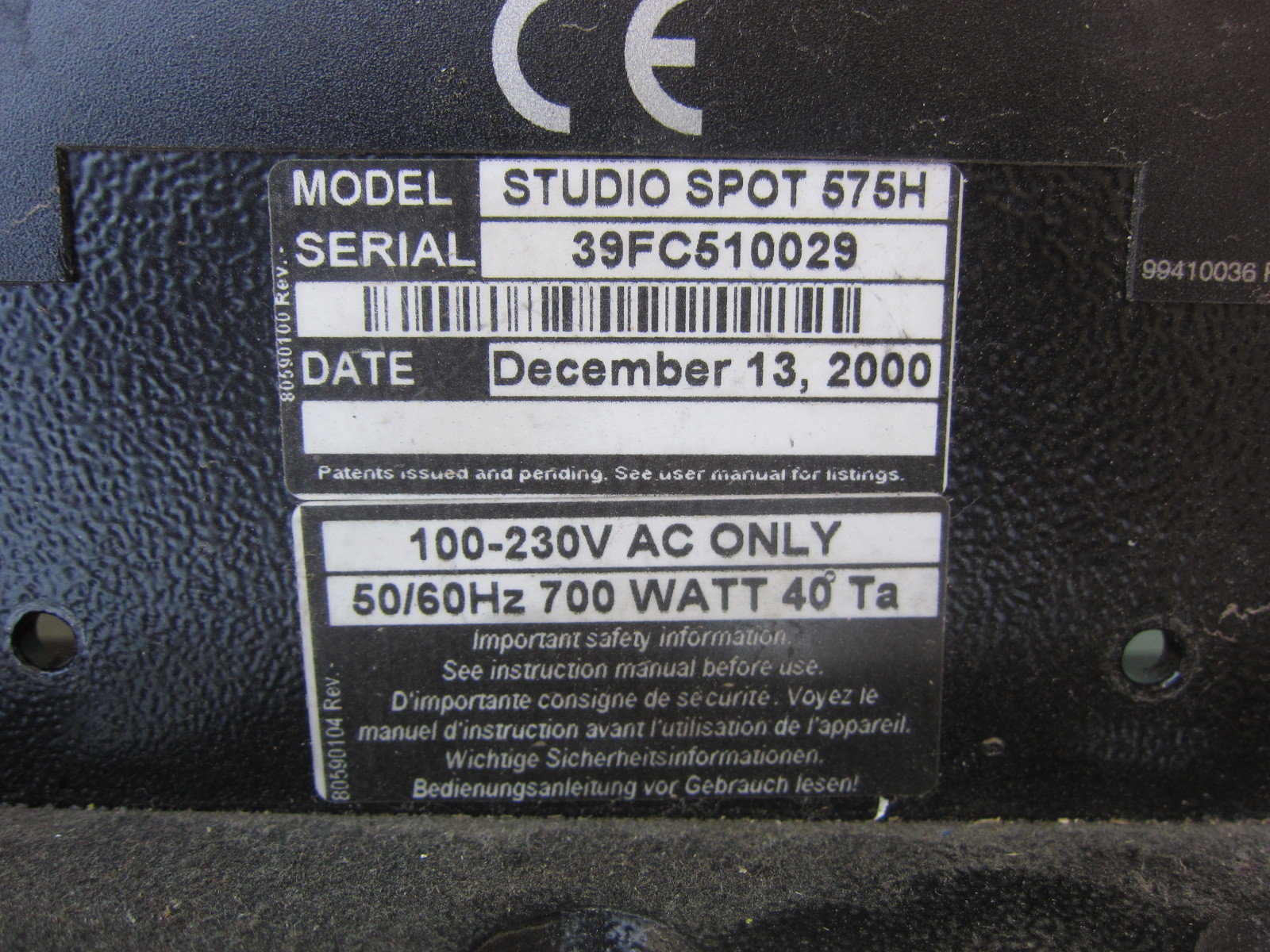 Studio Spot 575 9913 330015B00 Reflector, Used